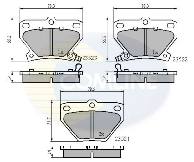 Comline - Гальмівні колодки до дисків COMLINE CBP3841