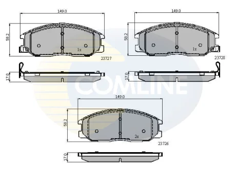 Comline - Гальмівні колодки до дисків COMLINE CBP3902