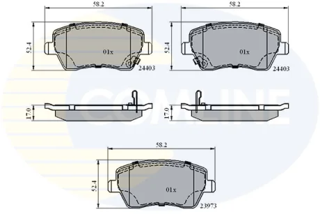 Comline - Гальмівні колодки до дисків COMLINE CBP3984