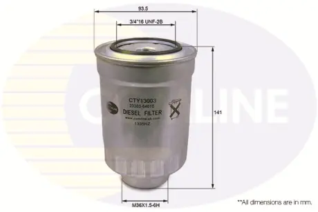 Автозапчасть COMLINE CTY13003
