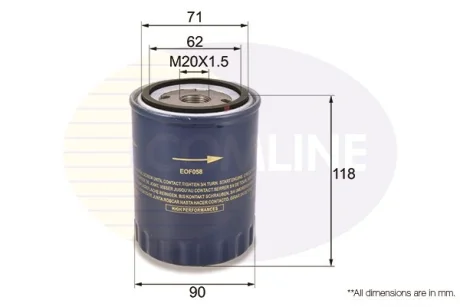 Comline - Фільтр оливи (аналогWL7176/OC503) COMLINE EOF058
