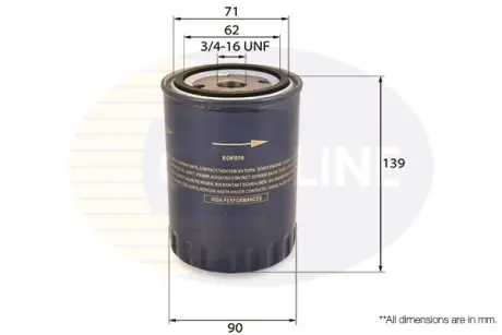 Автозапчасть COMLINE EOF078