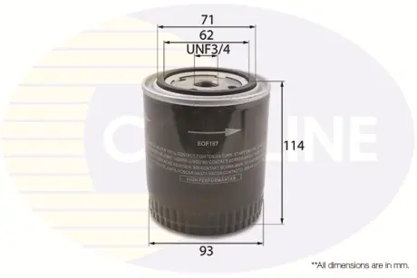Автозапчасть COMLINE EOF187