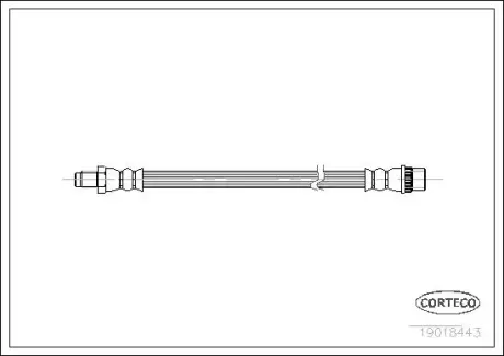 Brake Hose. Шланг гальмівний CORTECO 19018443