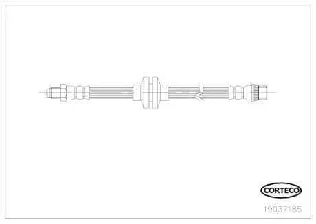 Brake Hose. Шланг гальмівний CORTECO 19037185