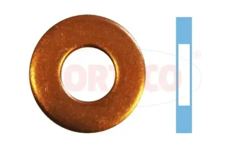 Шайба під форсунку (к-кт 4шт) Citroen Berlingo/Jumpy 2.0HDI 99-16 (7.3x16x1.5) CORTECO 49430621