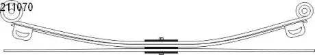Ресора задня (кількість листів 2+1) 76x695/680 Ford Transit MK8 (13-) (10.211.070.00) CS Germany CS GERMANY 1021107000