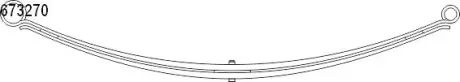 Ресора задня (кількість листів 2) HD 70x715/715 Citroen Jumper/Fiat Ducato/Peugeot Boxer (06-) (10.673.270.00) CS Germany CS GERMANY 1067327000