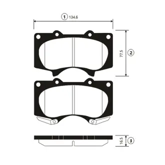 Колодки тормозные передние CTR GK1050