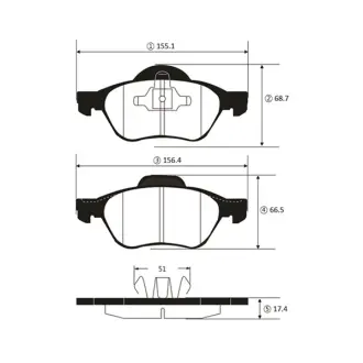 Колодки торм Renault Clio 06-14 Laguna 01-07 Megane 02- перед. OLD CKRN-36 (пр-во) CTR GK1453