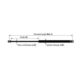 Hydraulic spring. Упругий элемент крышки багажника DELLO 3082705507H0
