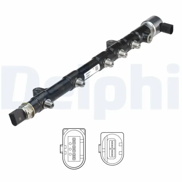 Елементи паливної системи (рейка) JCB DELPHI 2825206912B1 (фото 1)