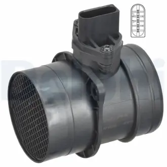 Витратомір повітря AUDI/SEAT/VW A3/A4/Leon/Toledo/Bora/Golf/Passat/Transporter "97-02 DELPHI AF1025012B1