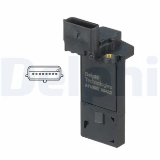 OPEL витратомір повітря CORSA E 1.0 14-, INSIGNIA A 2.0 08-17, CHEVROLET CAMARO 3.6 11-15 DELPHI AF1068212B1
