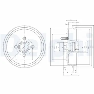 Тормозной барабан DELPHI BF147