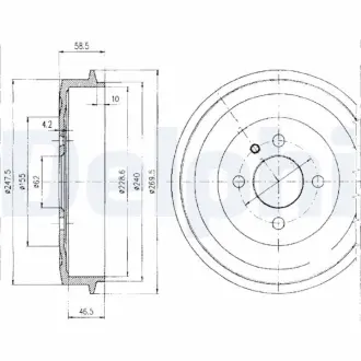 Тормозной барабан DELPHI BF156