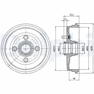 Тормозной барабан DELPHI BF230