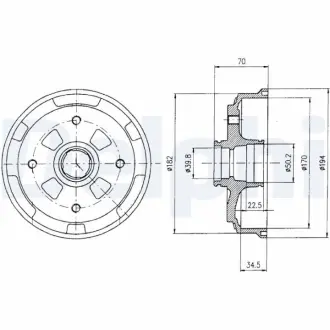Тормозной барабан DELPHI BF263