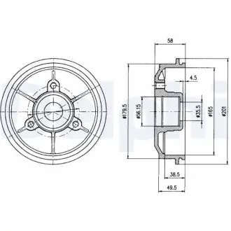 Тормозной барабан DELPHI BF267