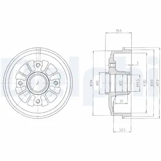 Тормозной барабан DELPHI BF270