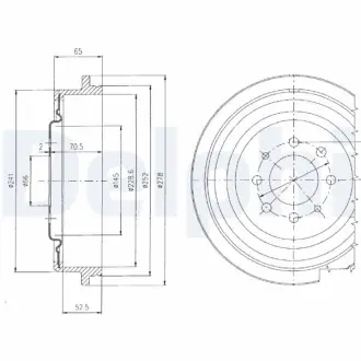 Тормозной барабан DELPHI BF273