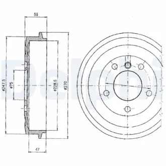 Тормозной барабан DELPHI BF275