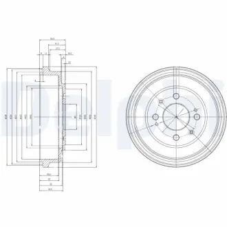 Тормозной барабан DELPHI BF280