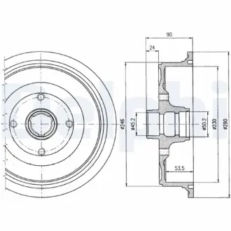Тормозной барабан DELPHI BF284
