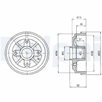 Тормозной барабан DELPHI BF324