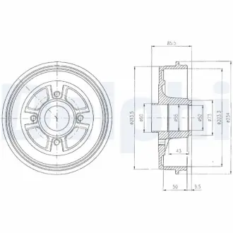 Тормозной барабан DELPHI BF380