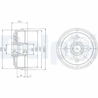 Тормозной барабан DELPHI BF400