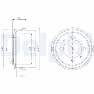 Тормозной барабан DELPHI BF498