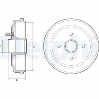 Тормозной барабан DELPHI BF535