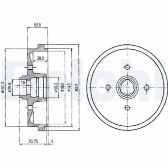Тормозной барабан DELPHI BF96