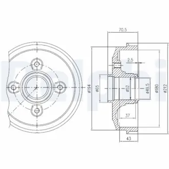 Тормозной барабан DELPHI BFR190
