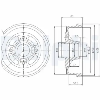 Тормозной барабан DELPHI BFR272