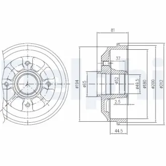 Тормозной барабан DELPHI BFR282