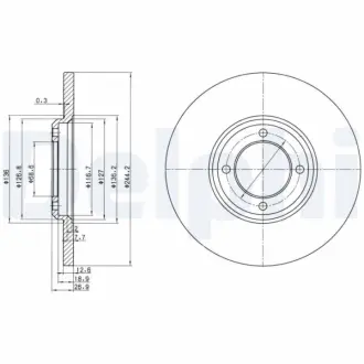 Тормозной диск DELPHI BG2061