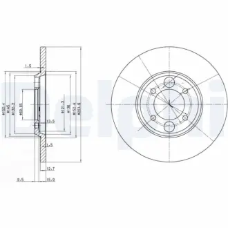 Тормозной диск DELPHI BG2084