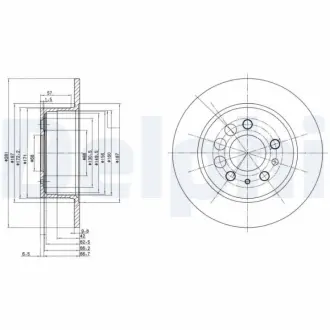 Тормозной диск DELPHI BG2103