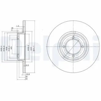 Тормозной диск DELPHI BG2114
