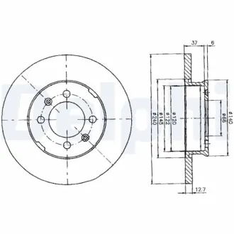 Тормозной диск DELPHI BG2150