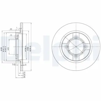 Тормозной диск DELPHI BG2153