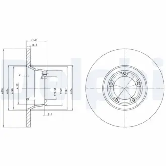Тормозной диск DELPHI BG2157