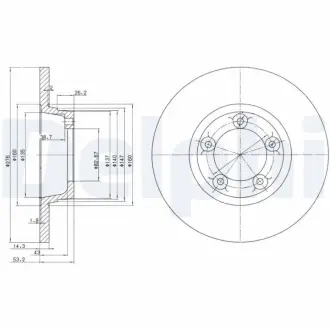 Тормозной диск DELPHI BG2159