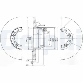 Тормозной диск DELPHI BG2163