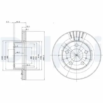 Тормозной диск DELPHI BG2207