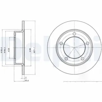 Тормозной диск DELPHI BG2208