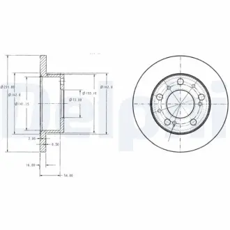 Тормозной диск DELPHI BG2253