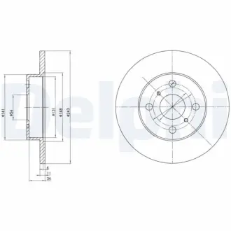 Тормозной диск DELPHI BG2256